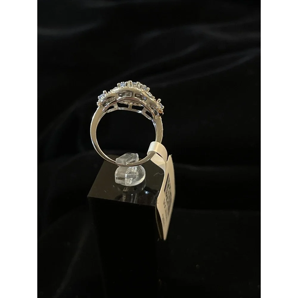 JTV Bella Luce 9.25 Sterling Silver Neon Apatite‎ CZ Ring Sz 6